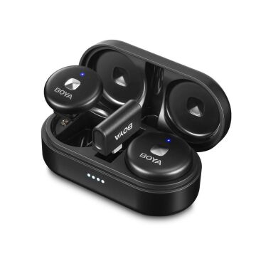 BOYA Omic-D Wireless İkili Yaka Mikrofonu Lightning (Siyah)