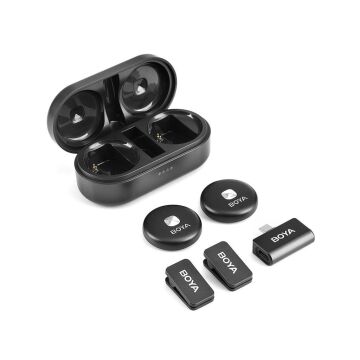 BOYA Omic-U Wireless İkili Yaka Mikrofonu Type-C (Siyah)