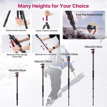 Ulanzi MT-51 Katlanabilir Çok Fonksiyonlu Alüminyum Tripod