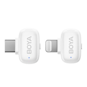 BOYA Mini Wireless Yaka Mikrofonu - Beyaz