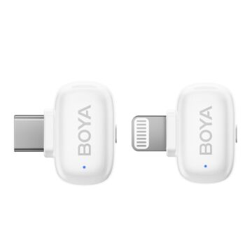 BOYA Mini Wireless Yaka Mikrofonu - Beyaz