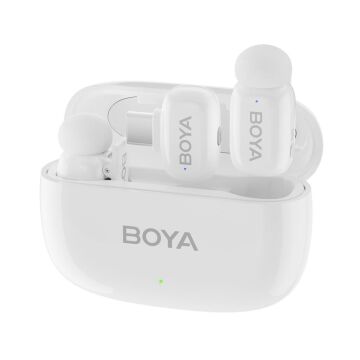 BOYA Mini Wireless Yaka Mikrofonu - Beyaz