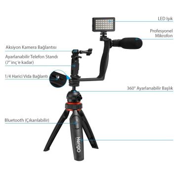 Herigo HG-VLG5 Telefonlar İçin Video Çekim Seti