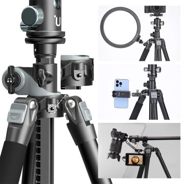 Ulanzi MT-59  Katlanabilir Çok Fonksiyonlu Alüminyum Tripod Monopod