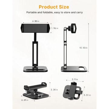 VIJIM P001 360° Döner Telefon Tablet IPad Stand Tutucu