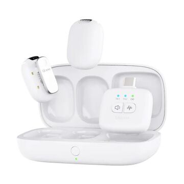 Ulanzi A30 Tiny 2 Kişilik Mikrofon Seti - Beyaz