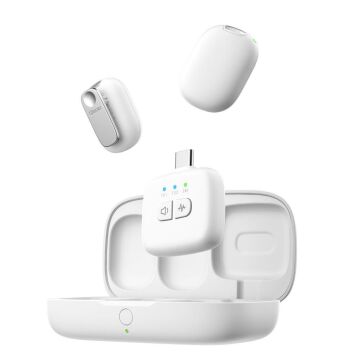 Ulanzi A30 Tiny 2 Kişilik Mikrofon Seti - Beyaz