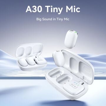 Ulanzi A30 Tiny 2 Kişilik Mikrofon Seti - Beyaz