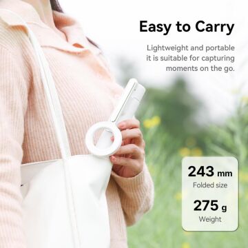 Ulanzi MG-003 Pro MagSafe Uyumlu Selfie Tripod - Beyaz