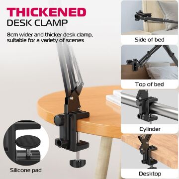 Ulanzi T2 Çift Kollu Mikrofon Telefon ve Tablet Masa Standı