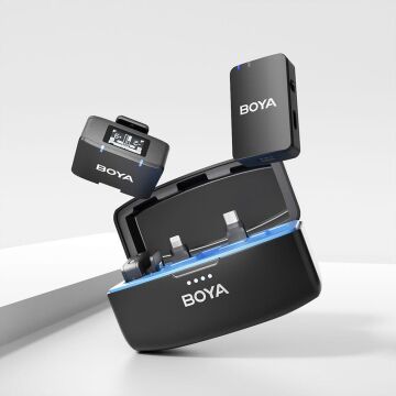 BOYA Boyamic All-in-One Kablosuz İkili Kayıt Yaka Mikrofonu