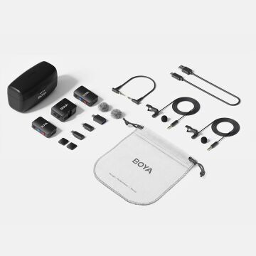 BOYA Boyamic All-in-One Kablosuz İkili Kayıt Yaka Mikrofonu