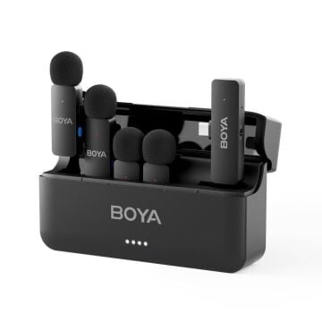 Boya BY-V4U 4 Kişilik Şarj Kutulu Kablosuz Mikrofon Seti - Type-C