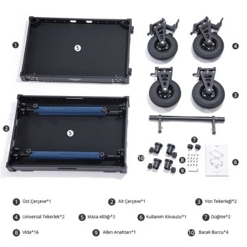 Ulanzi Video Ekipman Arabası X007