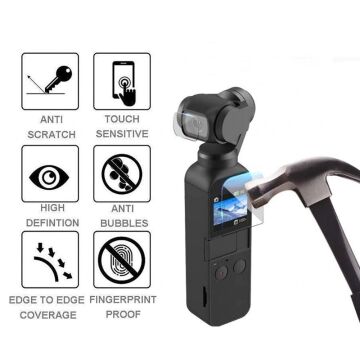 Dji Osmo Pocket 1. & 2. Versiyon Ekran ve Lens Koruyucu Jelatin