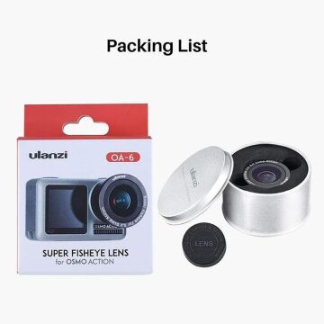 DJI Osmo Action İçin Ulanzi Ultra Geniş Açılı Balıkgözü Lens
