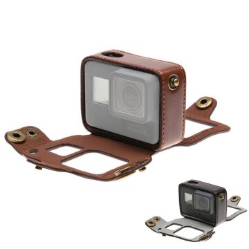 Gopro Hero 5/6/7 Askılı Deri Kılıf