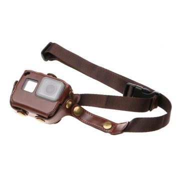 Gopro Hero 5/6/7 Askılı Deri Kılıf