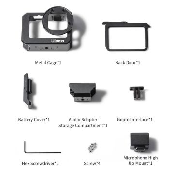 Ulanzi G9-5 Gopro Hero 9 Vlog Case Metal Çerçeve