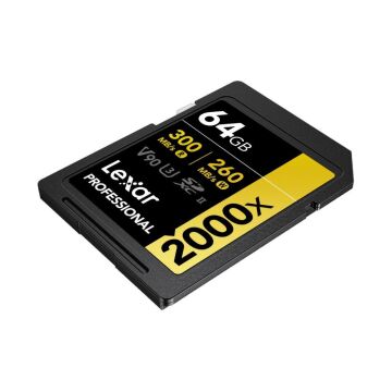 Lexar 64GB Professional 2000x 300MB/s SDXC UHS-II V90 Hafıza Kartı - LSD2000064G-BNNNU