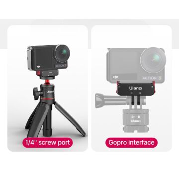 Ulanzi OA-11 Osmo Action 3/4/5 Uyumlu Manyetik Katlanabilir Çift Bağlantı Aparatı 2843A