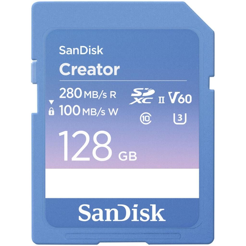 SanDisk Creator 128GB V60 280MB/s UHS-II SDXC Hafıza Kartı - SDSDXEP-128G-GNCIS