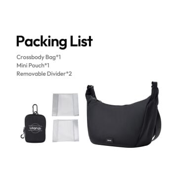 Ulanzi Halfmoon Crossbody Kamera Omuz Çantası Siyah - B161