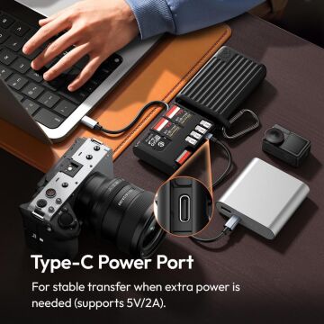 Ulanzi MCR-02 Çok Fonksiyonlu Yüksek Hızlı CFexpress SD Kart Okuyucu ve Depolama Kutusu - X056