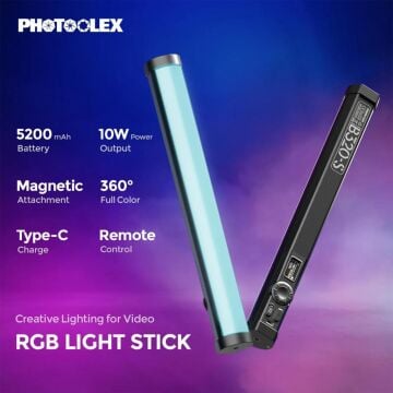 Photoolex B320S RGB Manyetik LED Tube Light - B320
