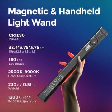 Photoolex B320S RGB Manyetik LED Tube Light - B320