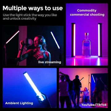 PHOTOOLEX B320S RGB Manyetik LED Tube Light - B320S