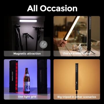 Photoolex B320S RGB Manyetik LED Tube Light - B320