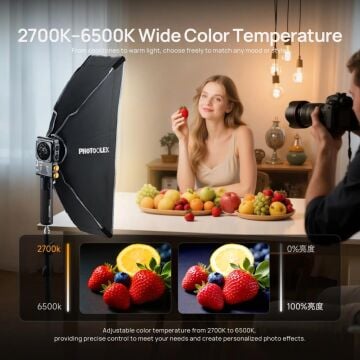 PHOTOOLEX Q100C 100W RGB COB LED Işık - Q100C-RGBCOB
