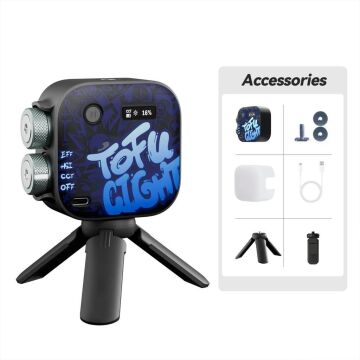 PHOTOOLEX Black Samurai TOFU RGB LED Video Işığı - TOFU-BS