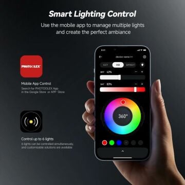 PHOTOOLEX Black Samurai TOFU RGB LED Video Işığı - TOFU-BS