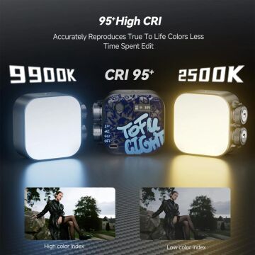 PHOTOOLEX Black Samurai TOFU RGB LED Video Işığı - TOFU-BS