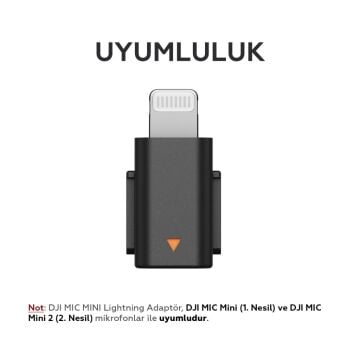 DJI Mic Mini Mobile Phone Adapter Kutusuz (Lightning)