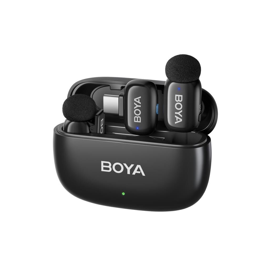 BOYA Mini 2 AI Kablosuz Yaka Mikrofonu Type-C Mat Siyah - SKU02