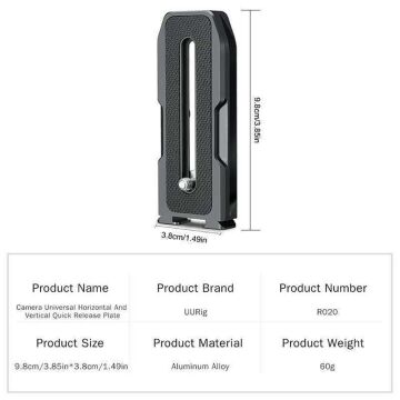 UURig R020 Arca-Swiss Quick Release Plate