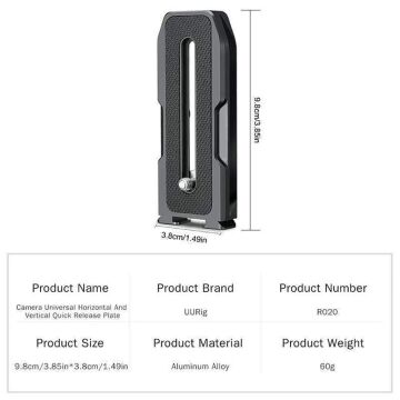 UURig R020 Arca-Swiss Quick Release Plate