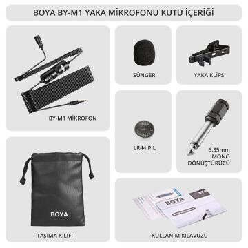 Boya BY-M1 Yaka Mikrofonu